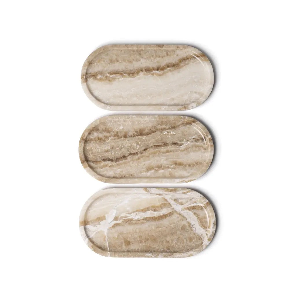 MARMOR OVAL DEKORBRETT ONYX 30x15