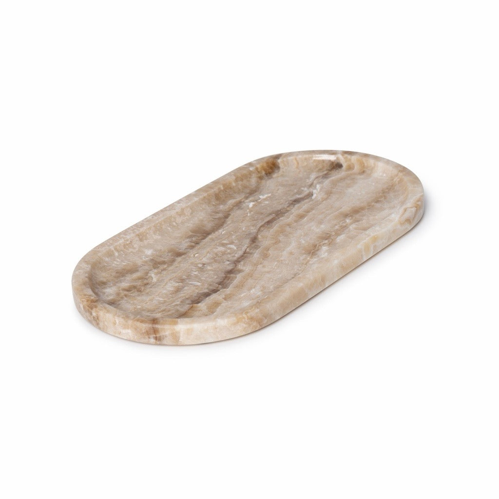 MARMOR OVAL DEKORBRETT ONYX 30x15