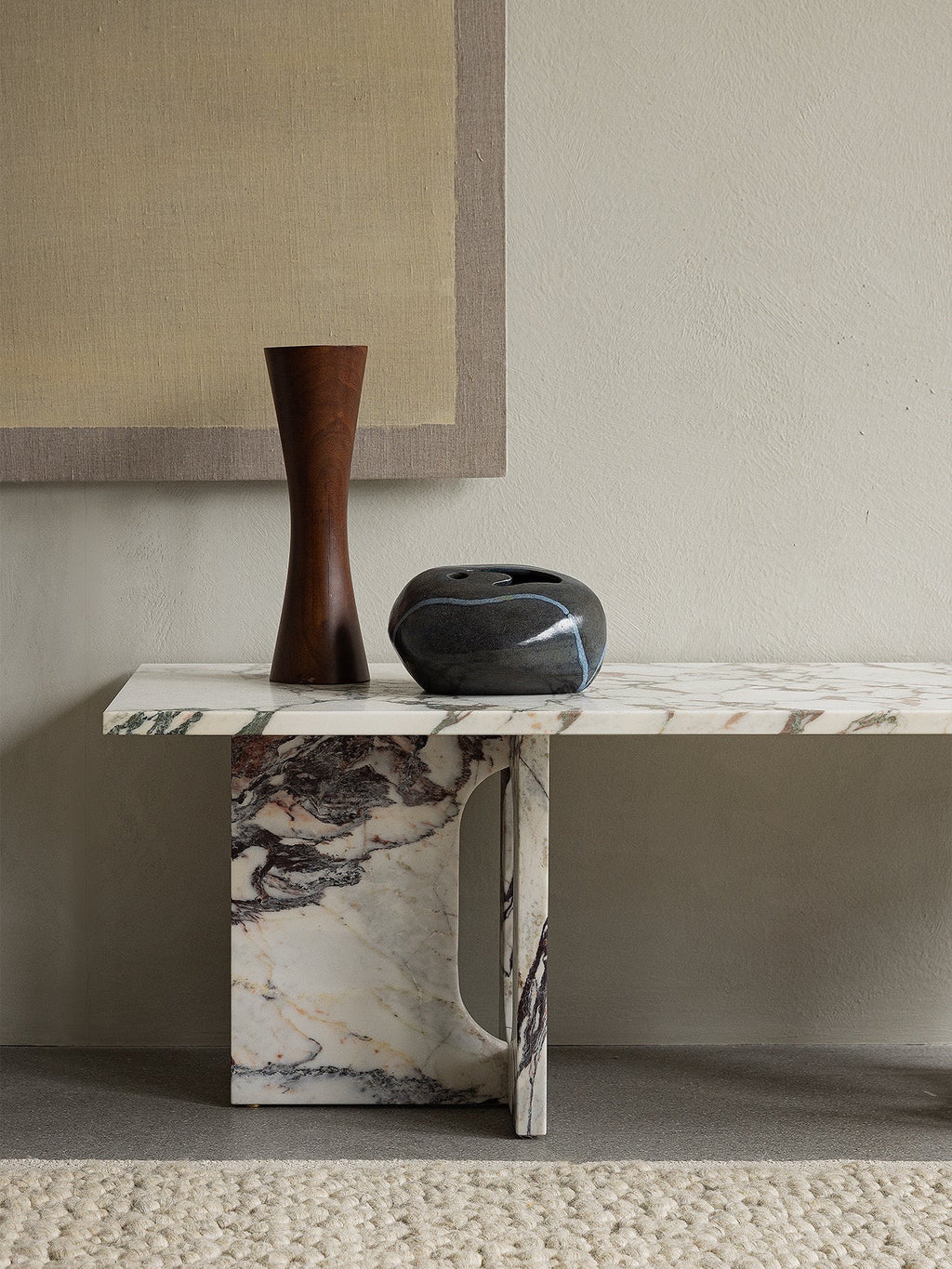 ANDROGYNE LOUNGE TABLE- CALACATTA VIOLA