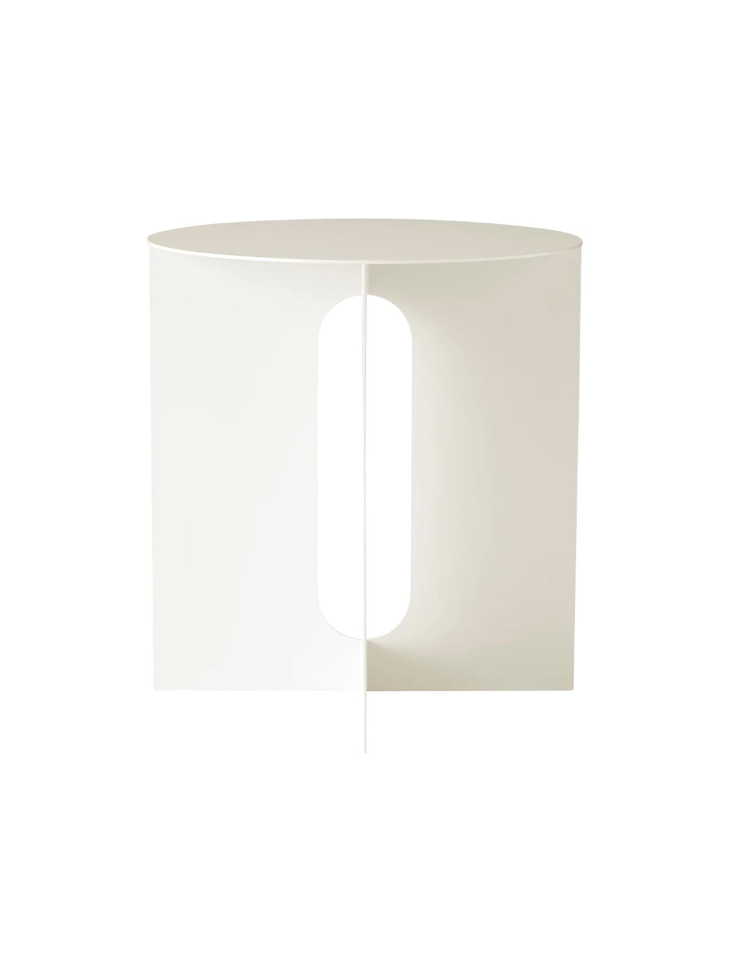 ANDROGYNE SIDE TABLE- IVORY STEEL