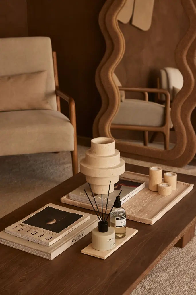 TRAVERTINE DEKORBRETT 45X45 cm