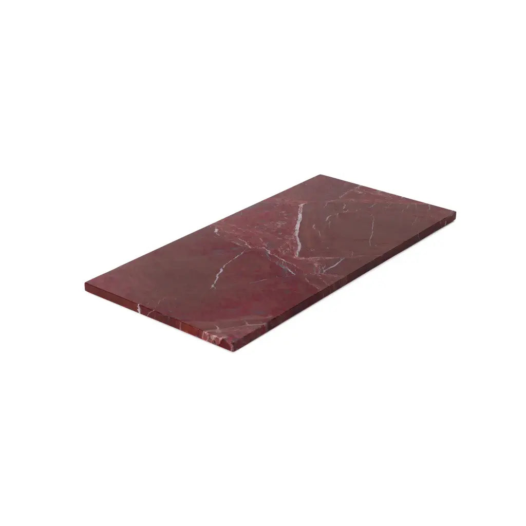 MARMOR DEKORBRETT RØD L 40X20 CM