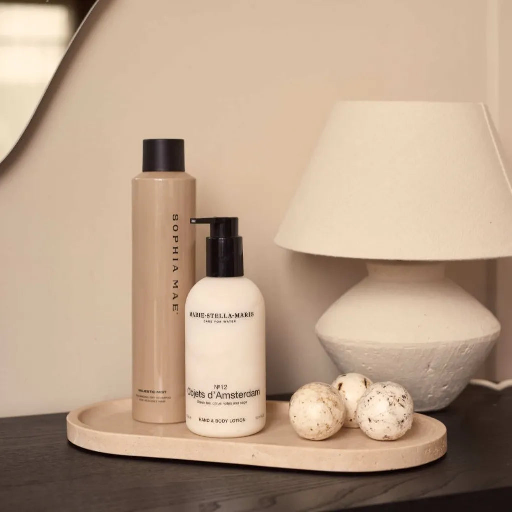 TRAVERTINE OVAL DEKORBRETT 30X15 CM